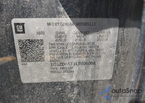 2020 Chevrolet Malibu Fwd Lt from USA, damaged, VIN 1G1ZD5ST1LF086008